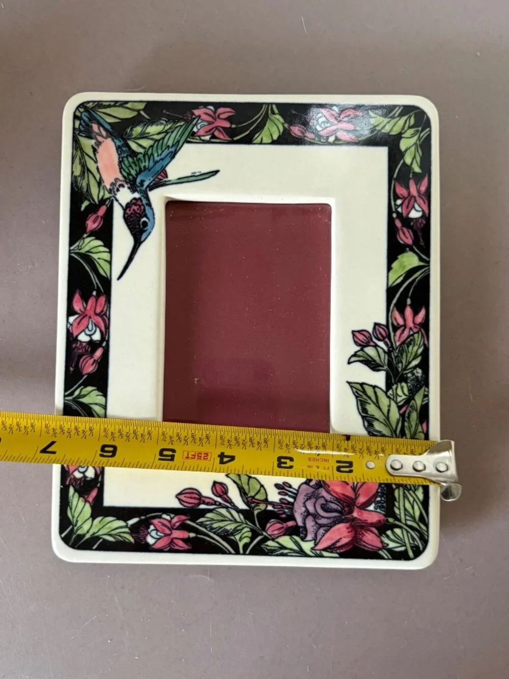 Hummingbird & Floral Ceramic Photo Frame 4